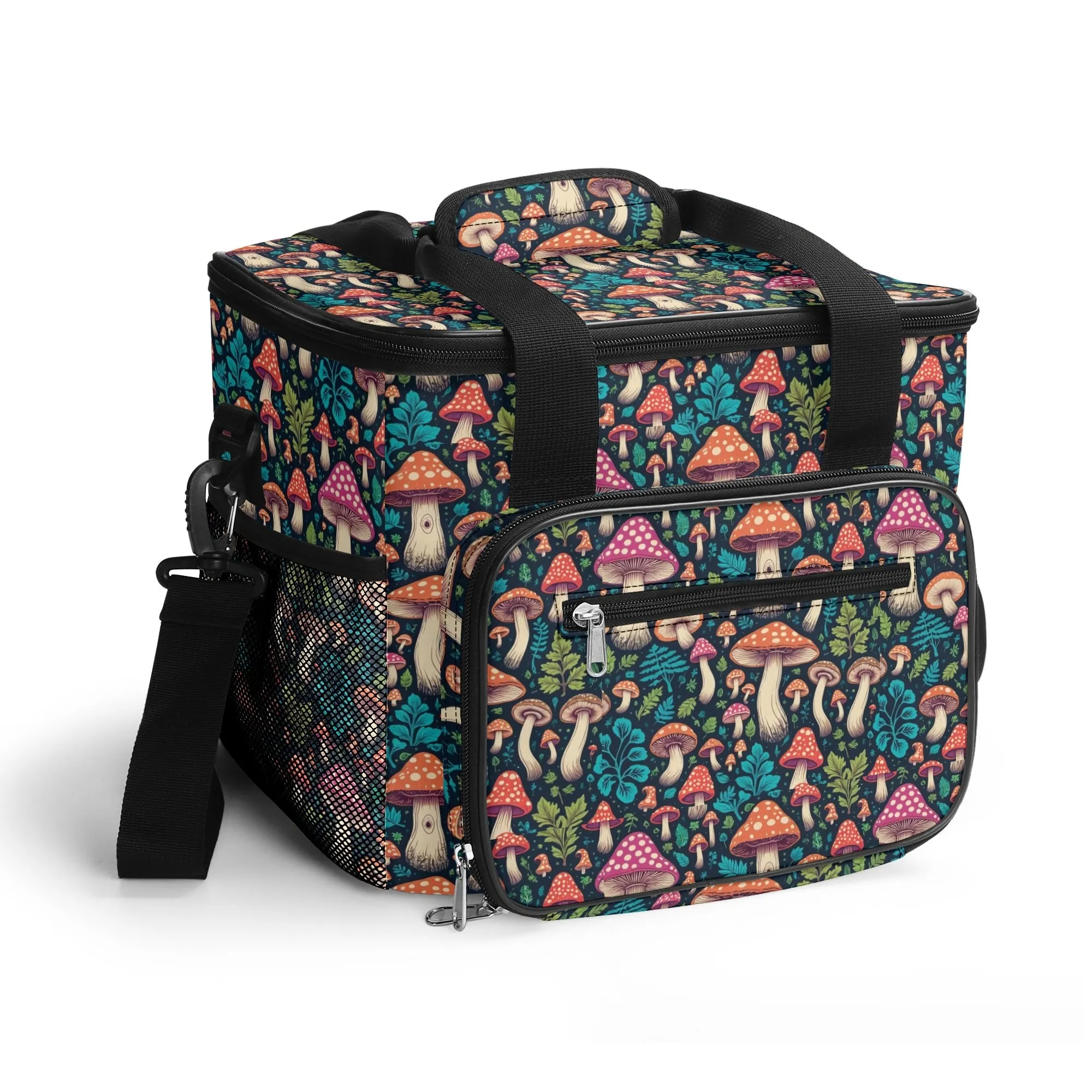 Forest Shrooms Insulated Leakproof Cooler Bag Lunch Box
