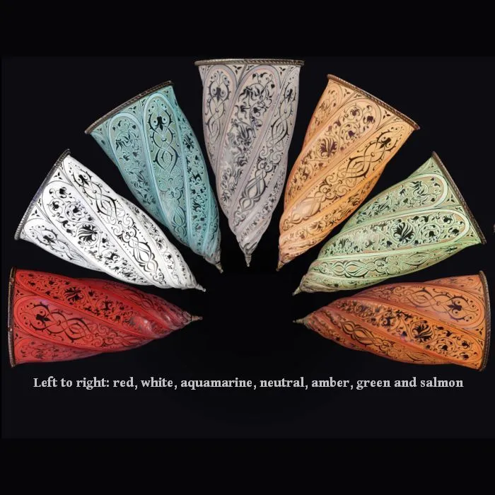 Fortuny-Style Murano Pendant Light In 7 Glass Colours