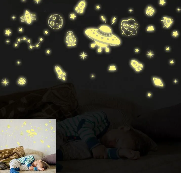 Fun Luminous Space UFO Decals