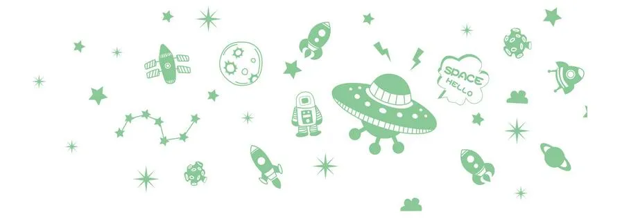 Fun Luminous Space UFO Decals