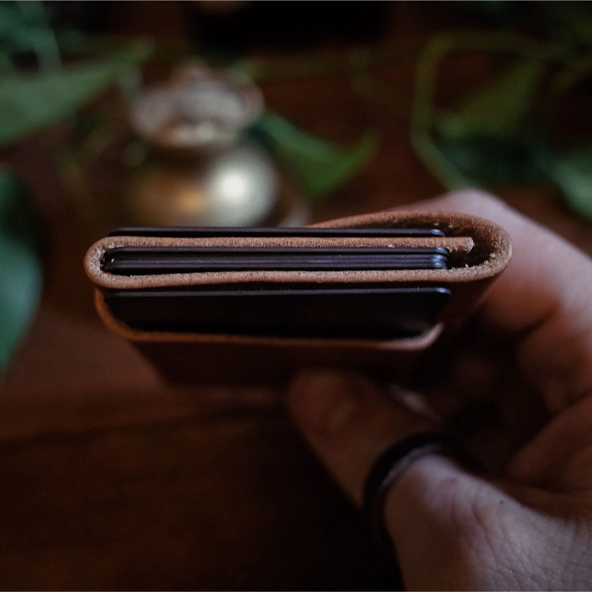 Gaspé Leather Cardholder – Dark Brown Edition