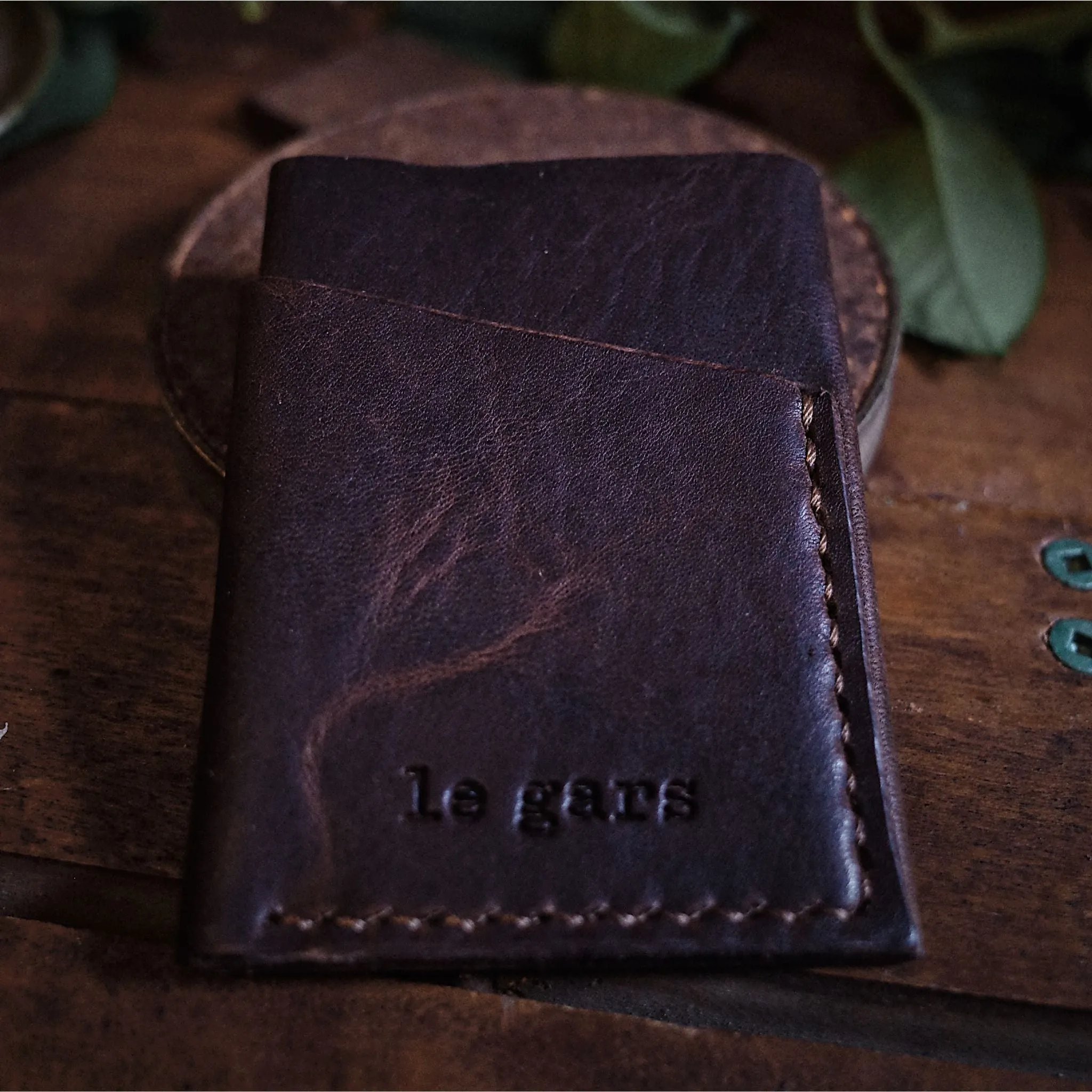 Gaspé Leather Cardholder – Dark Brown Edition