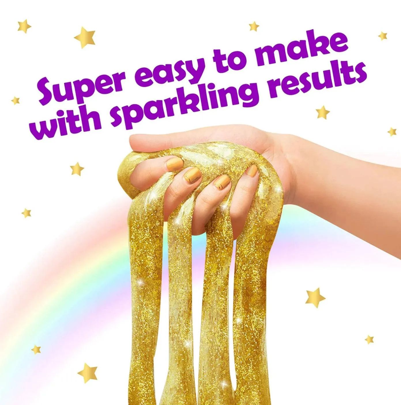 GirlZone Glittering Gold Mini Slime Kit - Gold
