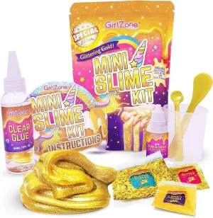GirlZone Glittering Gold Mini Slime Kit - Gold