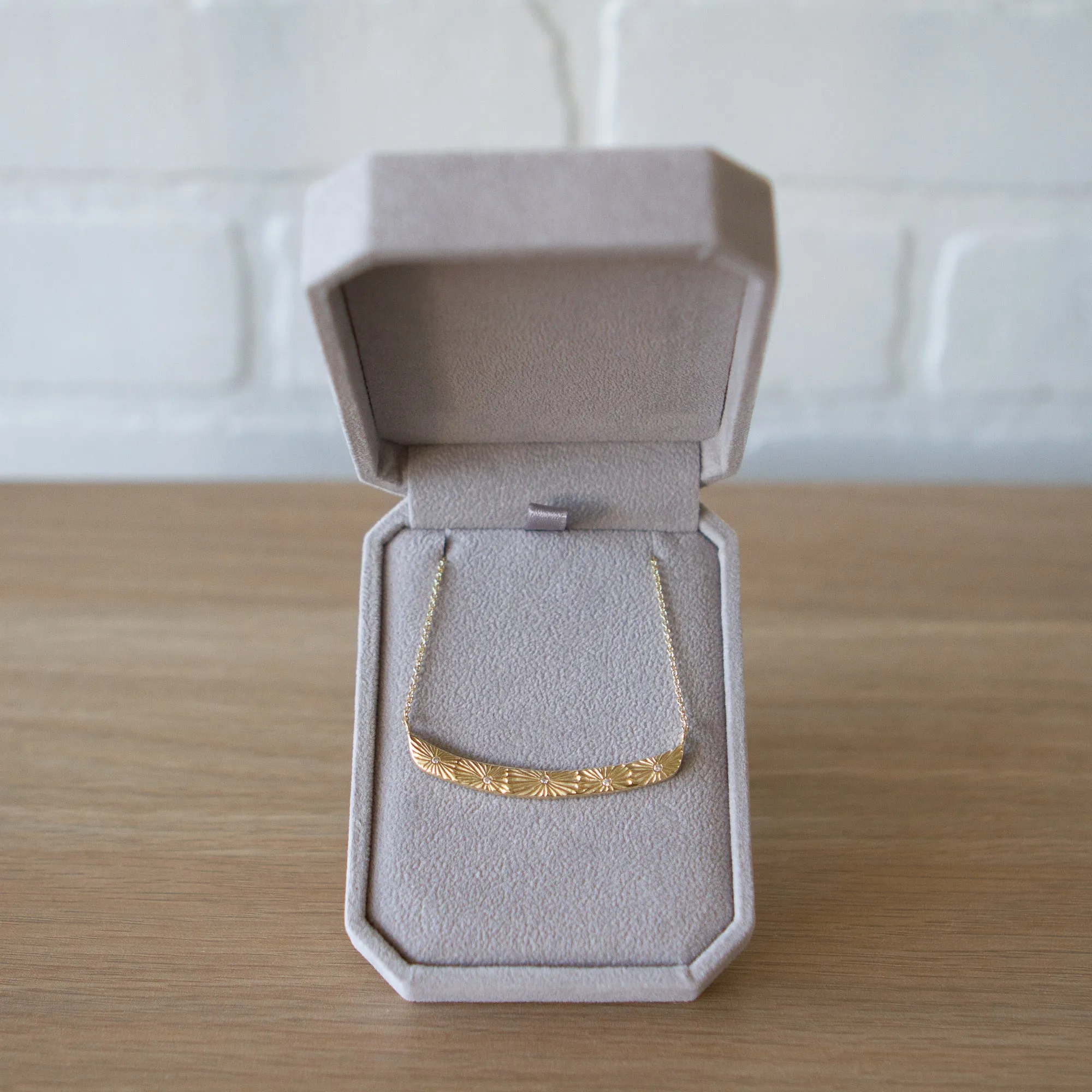 Gold Luminous Bar Necklace
