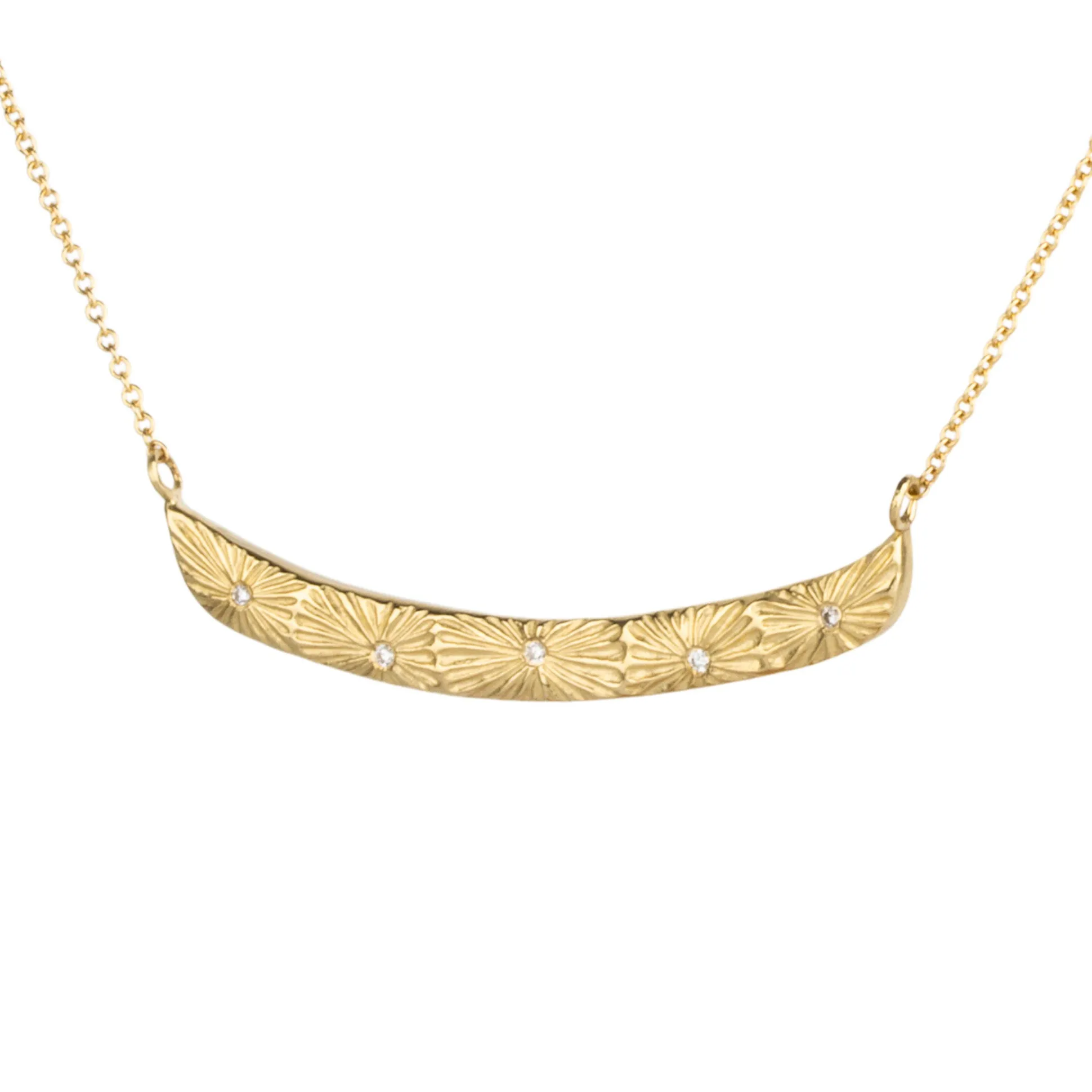 Gold Luminous Bar Necklace
