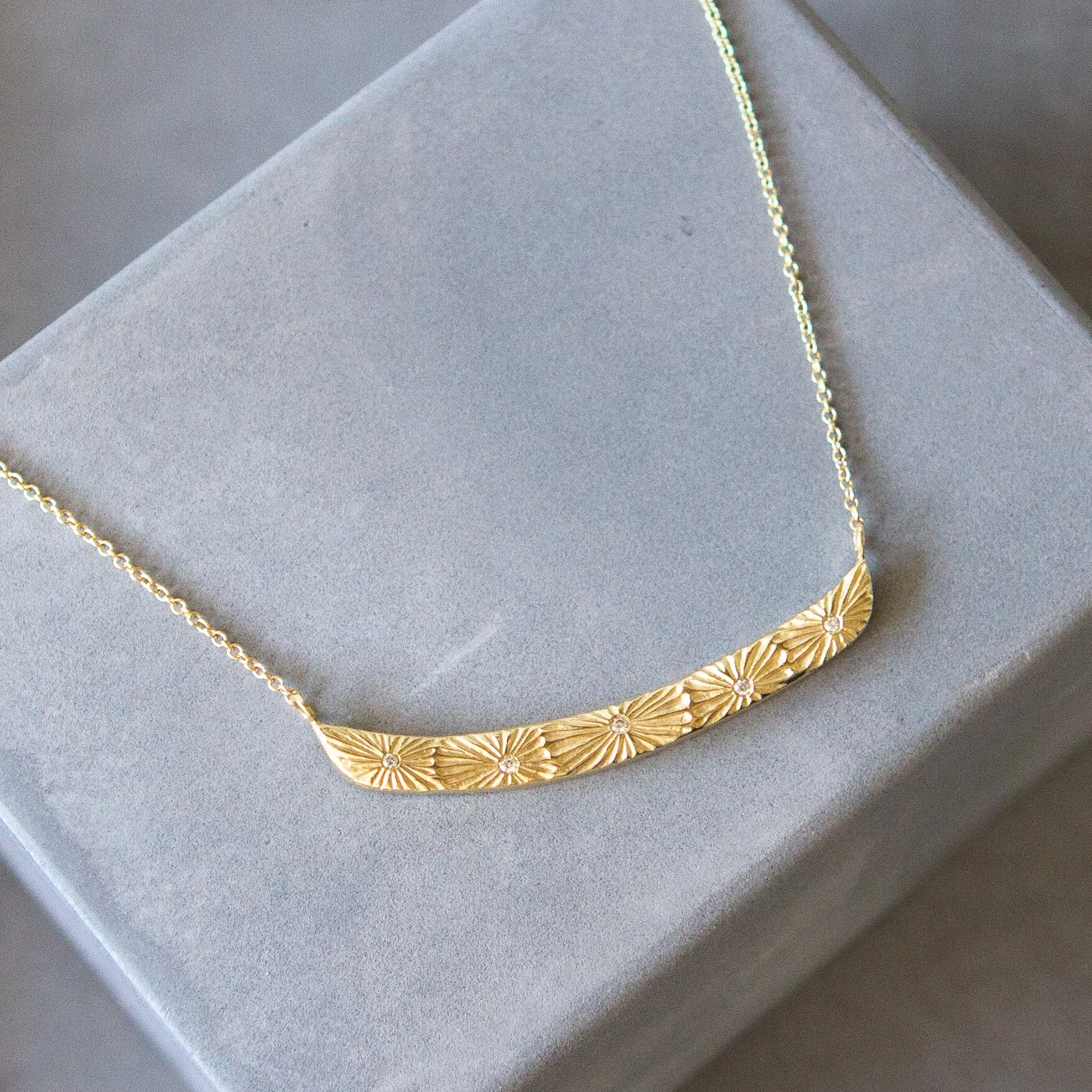 Gold Luminous Bar Necklace