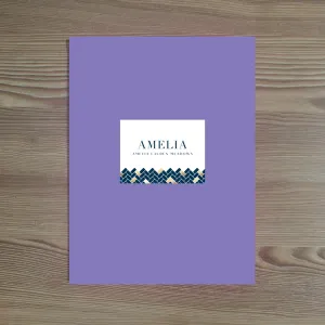 Golden Herringbone Personalized Folder Stickers