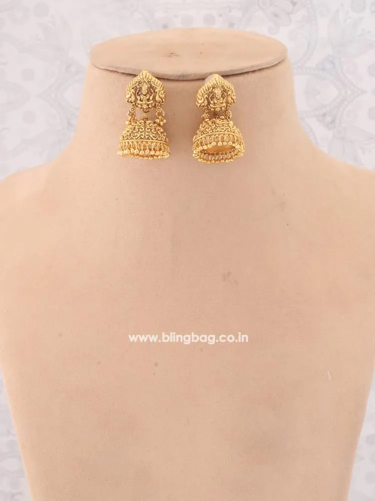 Golden Mahadevi Temple Jewellery Set