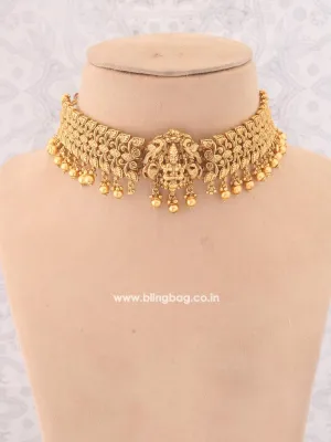 Golden Mahadevi Temple Jewellery Set