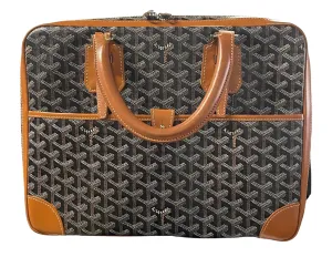 Goyard 'Ambassade PM' Black/Tan Briefcase