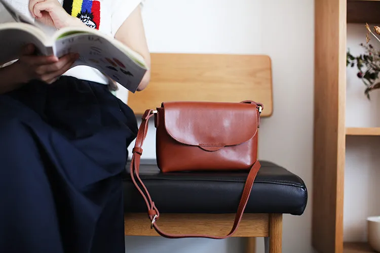 Handmade Flap Bag Women's Leather Crossbody Bags Purses For Women