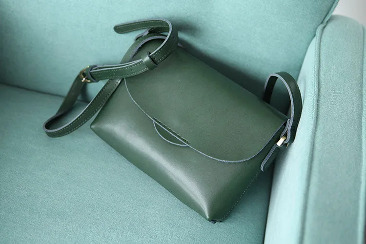 Handmade Flap Bag Women's Leather Crossbody Bags Purses For Women