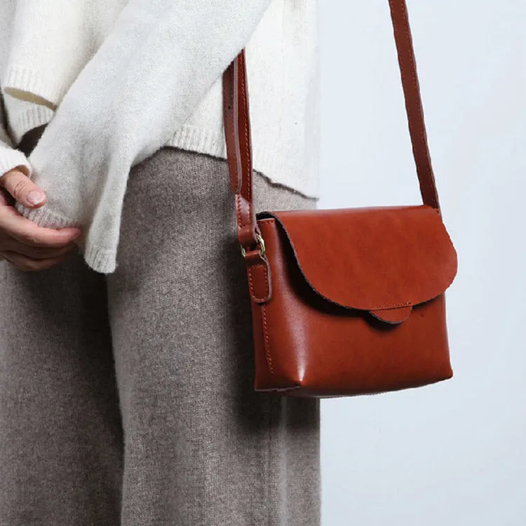 Handmade Flap Bag Women's Leather Crossbody Bags Purses For Women