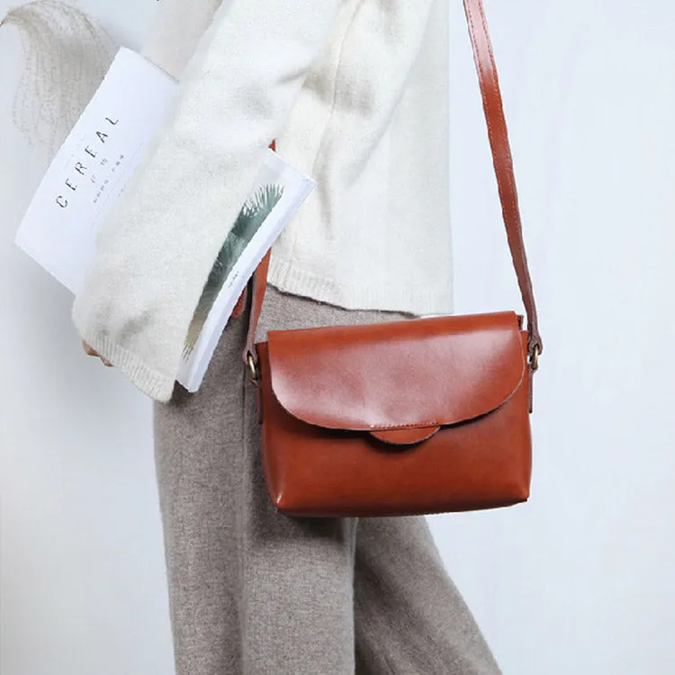 Handmade Flap Bag Women's Leather Crossbody Bags Purses For Women