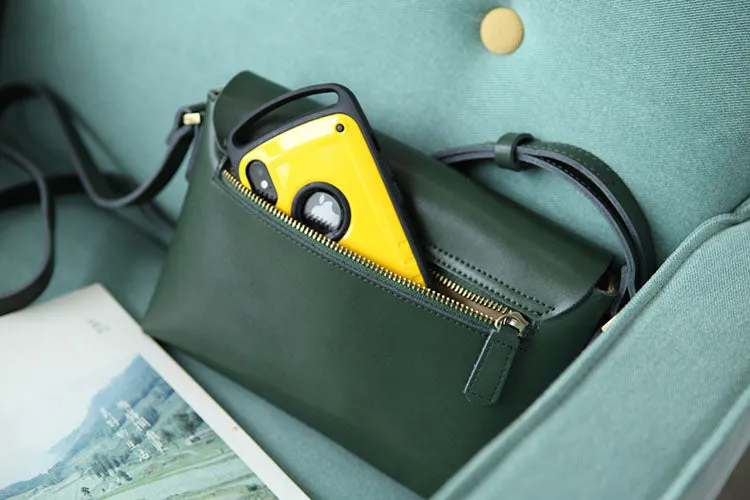 Handmade Flap Bag Women's Leather Crossbody Bags Purses For Women