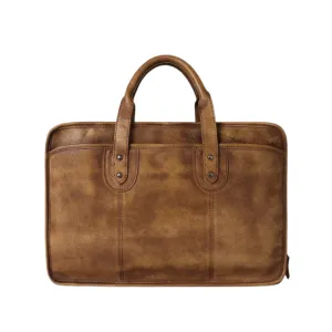 Handmade Retro Full Grain Leather Men's Executive Handbag, Satchel