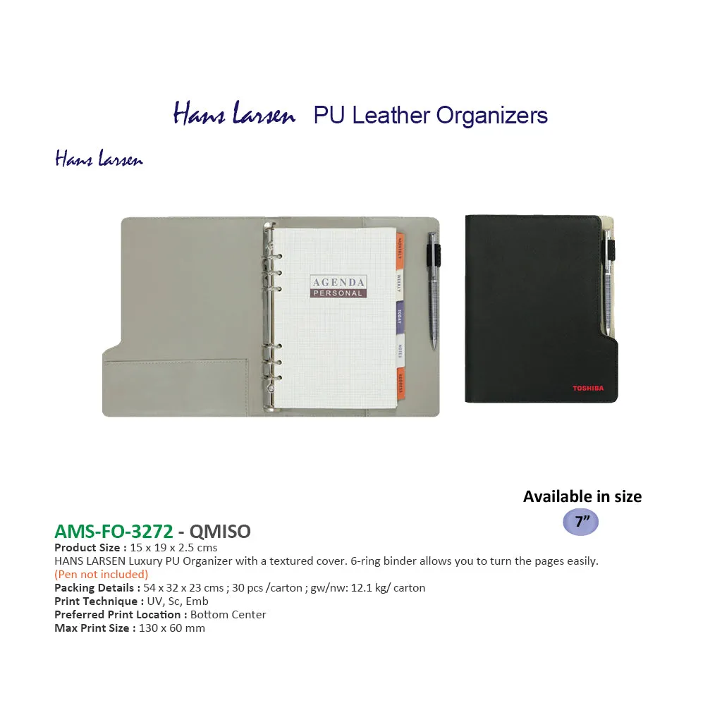 Hans Larsen - AMS- FO 3272 Qmiso - PU Leather -7" Organizer