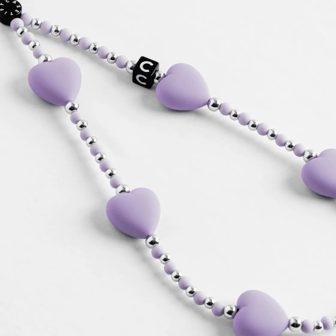 Heart Phone Charm - Lavender Heart