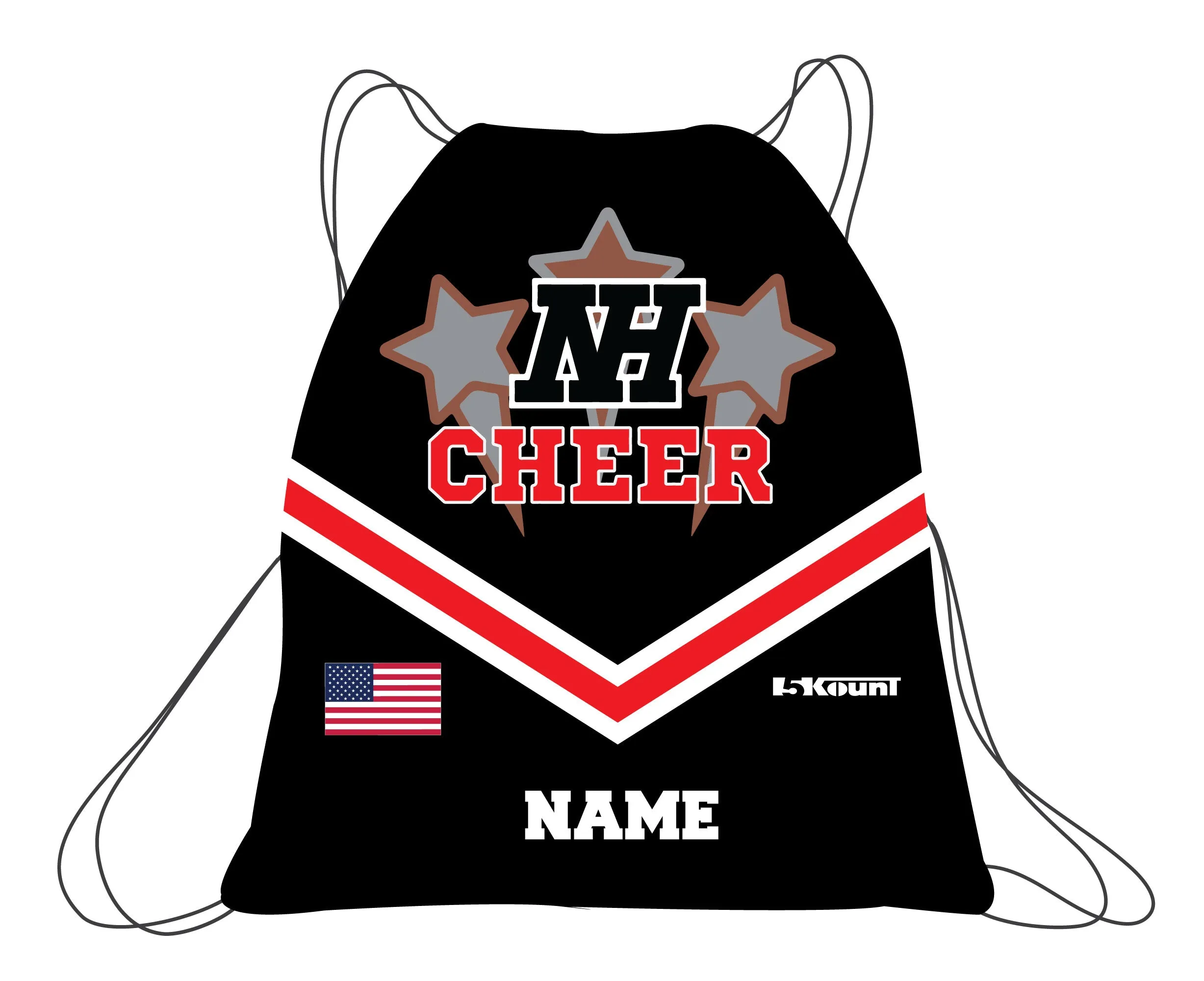 Highlands Cheer Sublimated Drawstring Bag