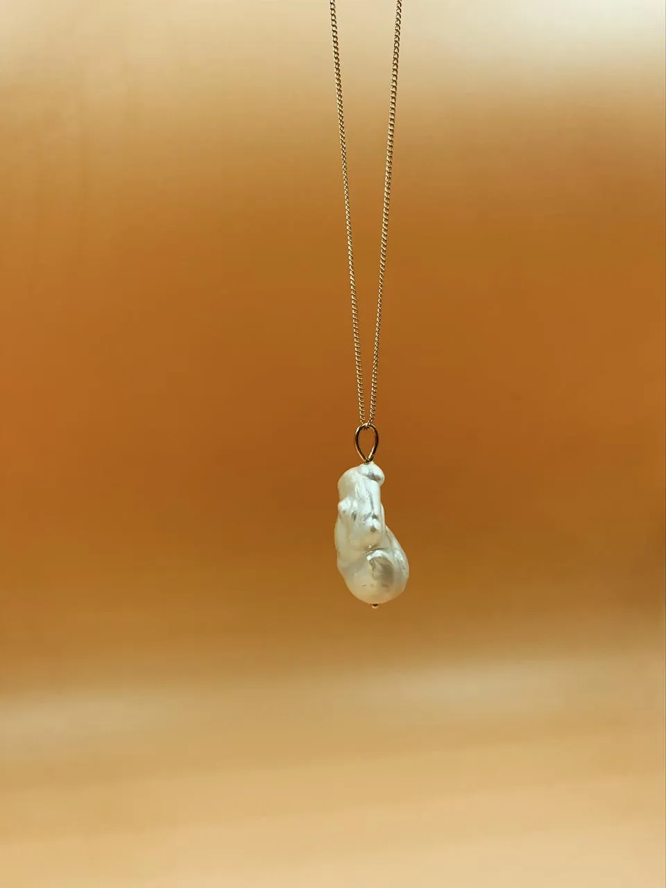 Hoku Big Baroque Pearl Necklace | 18kt Solid Gold