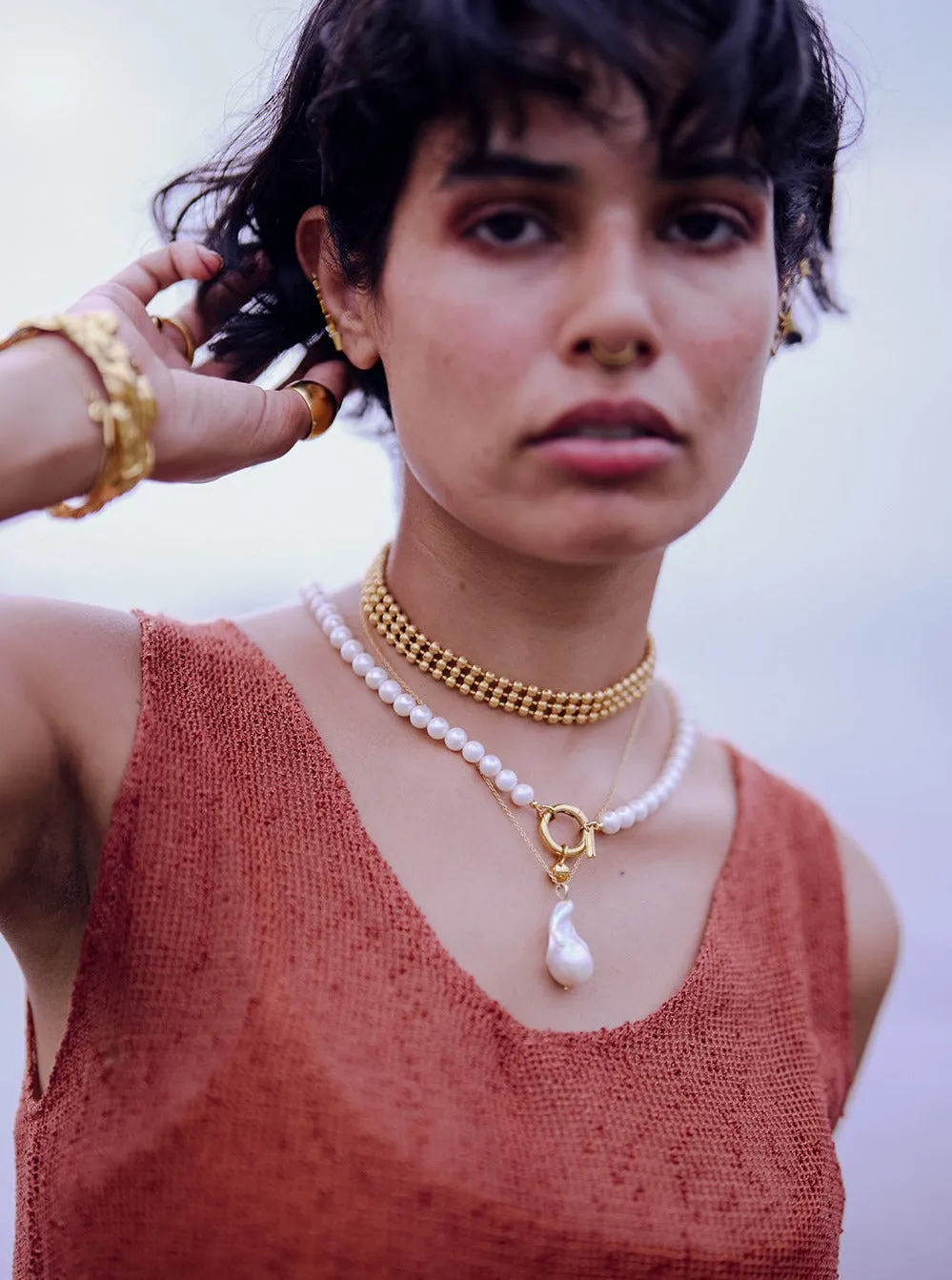 Hoku Big Baroque Pearl Necklace