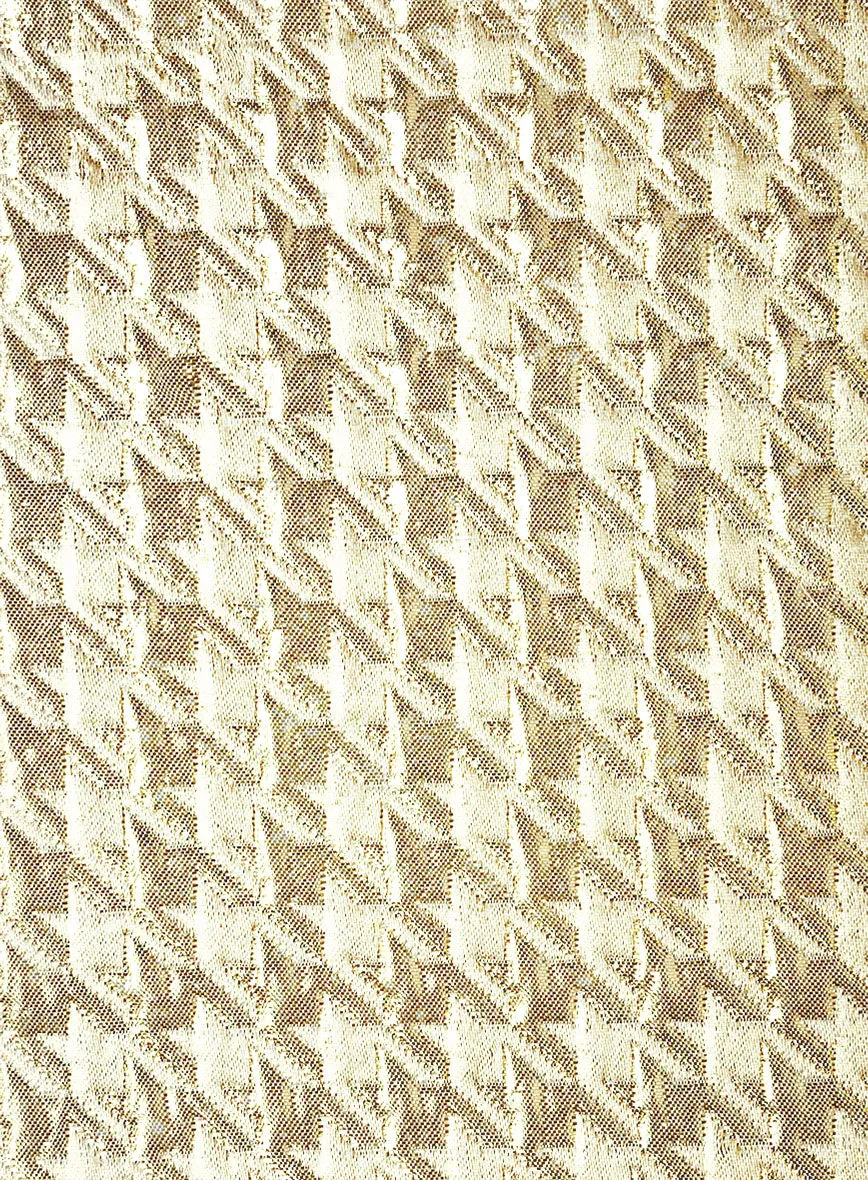 Italian Silk Golden Houndstooth Suit