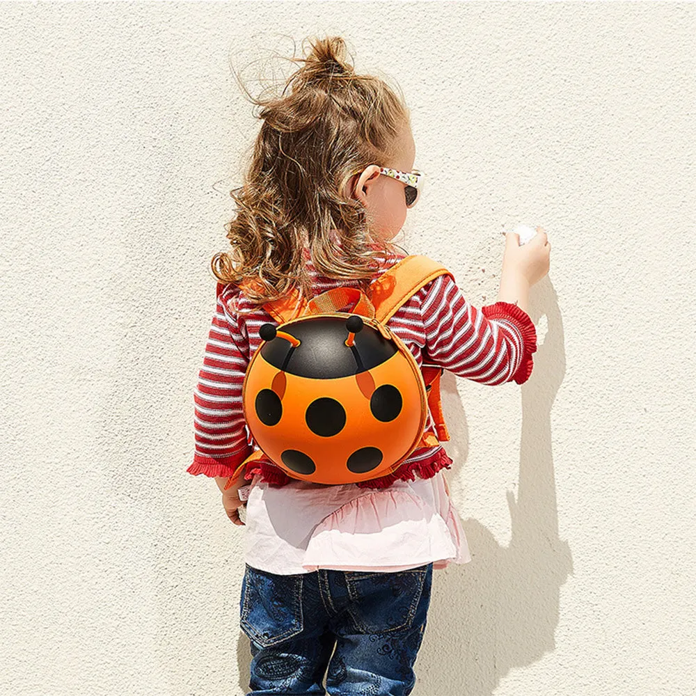 Kids Backpack with Leash Ladybug Cute Animal 3D Mini Backpacks for Kindergarten