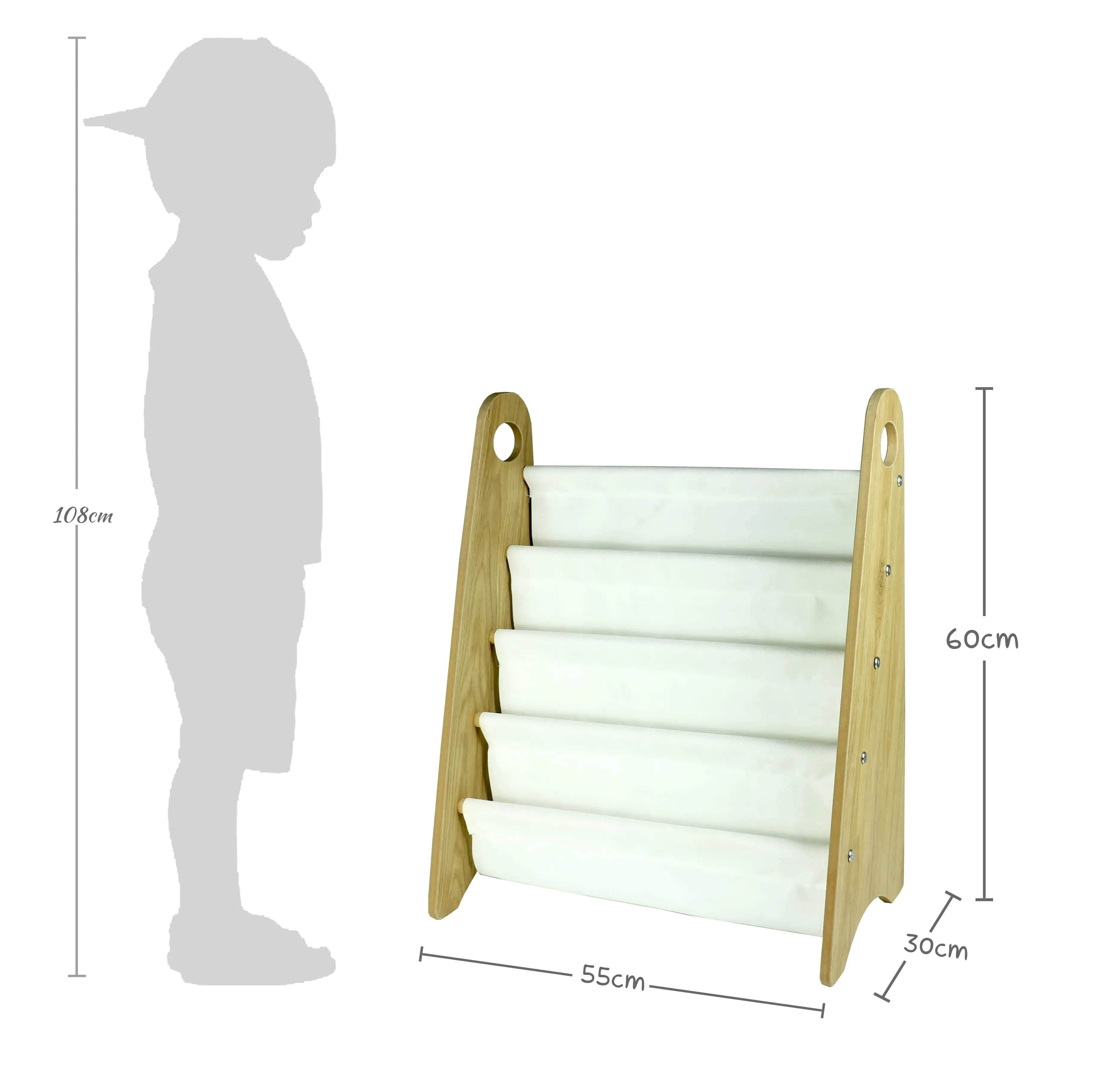 Kids Book Rack - Mega Bookcase & Organizer for Kids - Play Sets