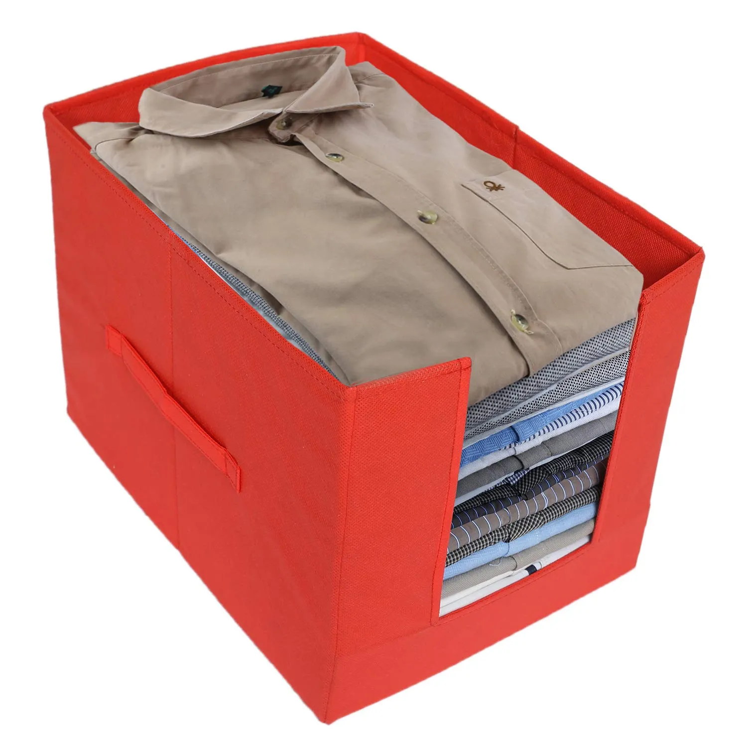 Kuber Industries 3 Piece Non Woven Shirt Stacker Wardrobe Organizer (CTKTC5568)