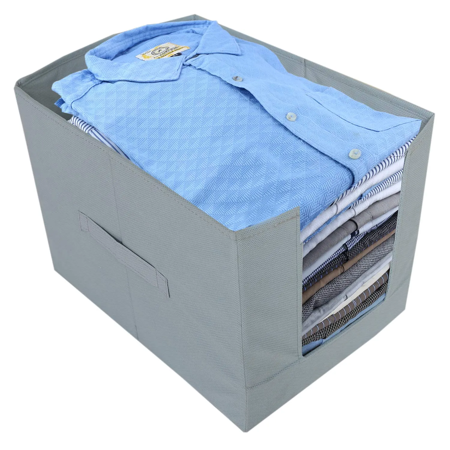Kuber Industries 3 Piece Non Woven Shirt Stacker Wardrobe Organizer (CTKTC5568)