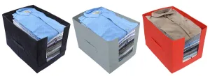 Kuber Industries 3 Piece Non Woven Shirt Stacker Wardrobe Organizer (CTKTC5568)