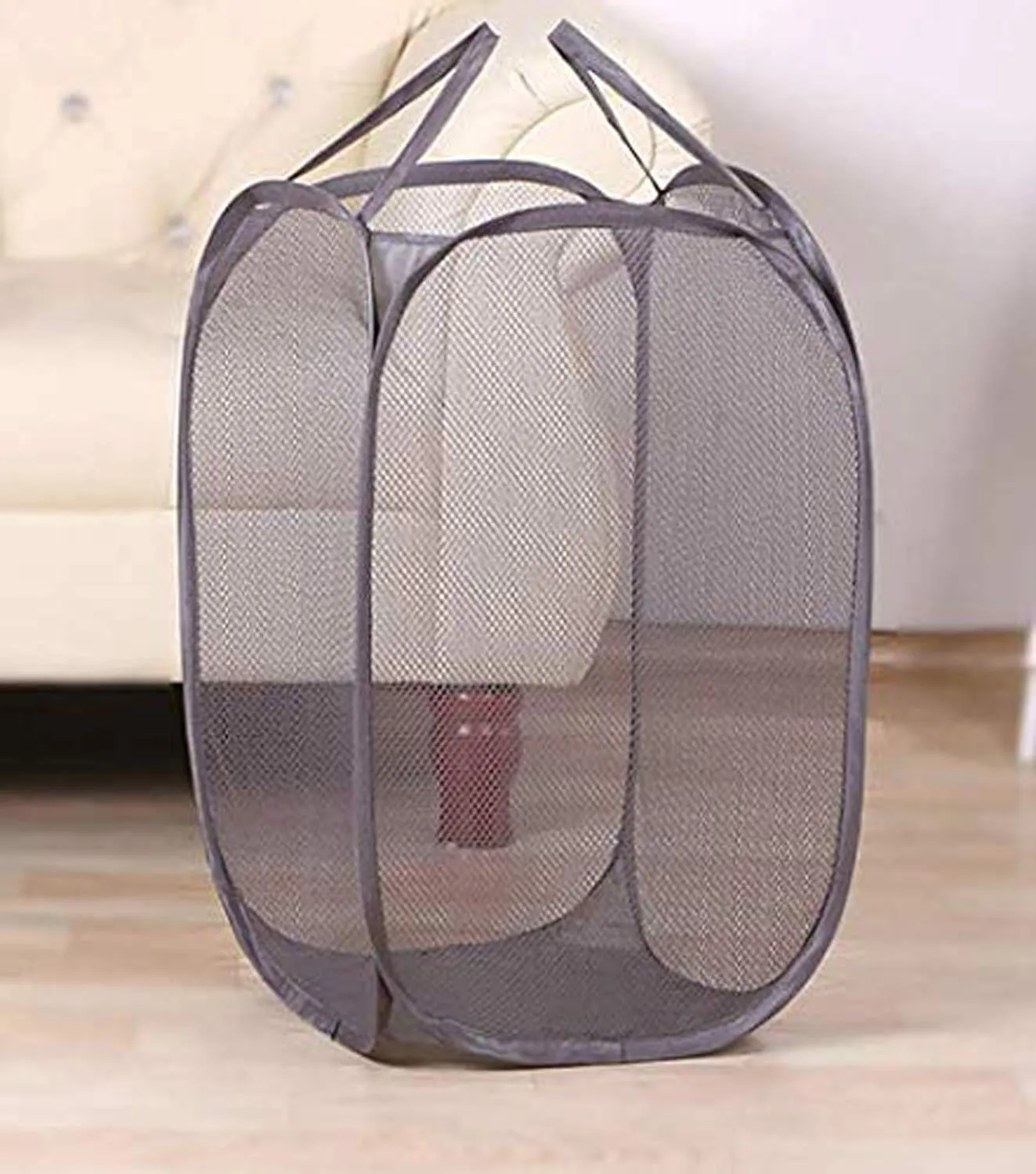 Kuber Industries Nylon Mesh Laundry Basket,20Ltr (Assorted)-CTKTC21510