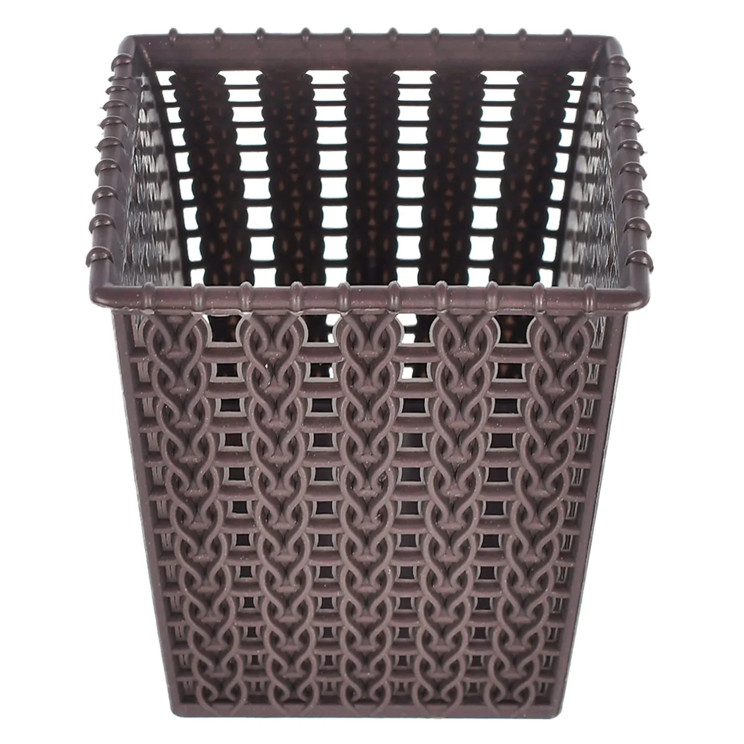 Kuber Industries Square Shape M 5 Multipurpose Plastic Holder/Organizer for Kitchen, Bathroom, Office, Living Room - Pack of 2 (Brown & Grey)-46KKM0218