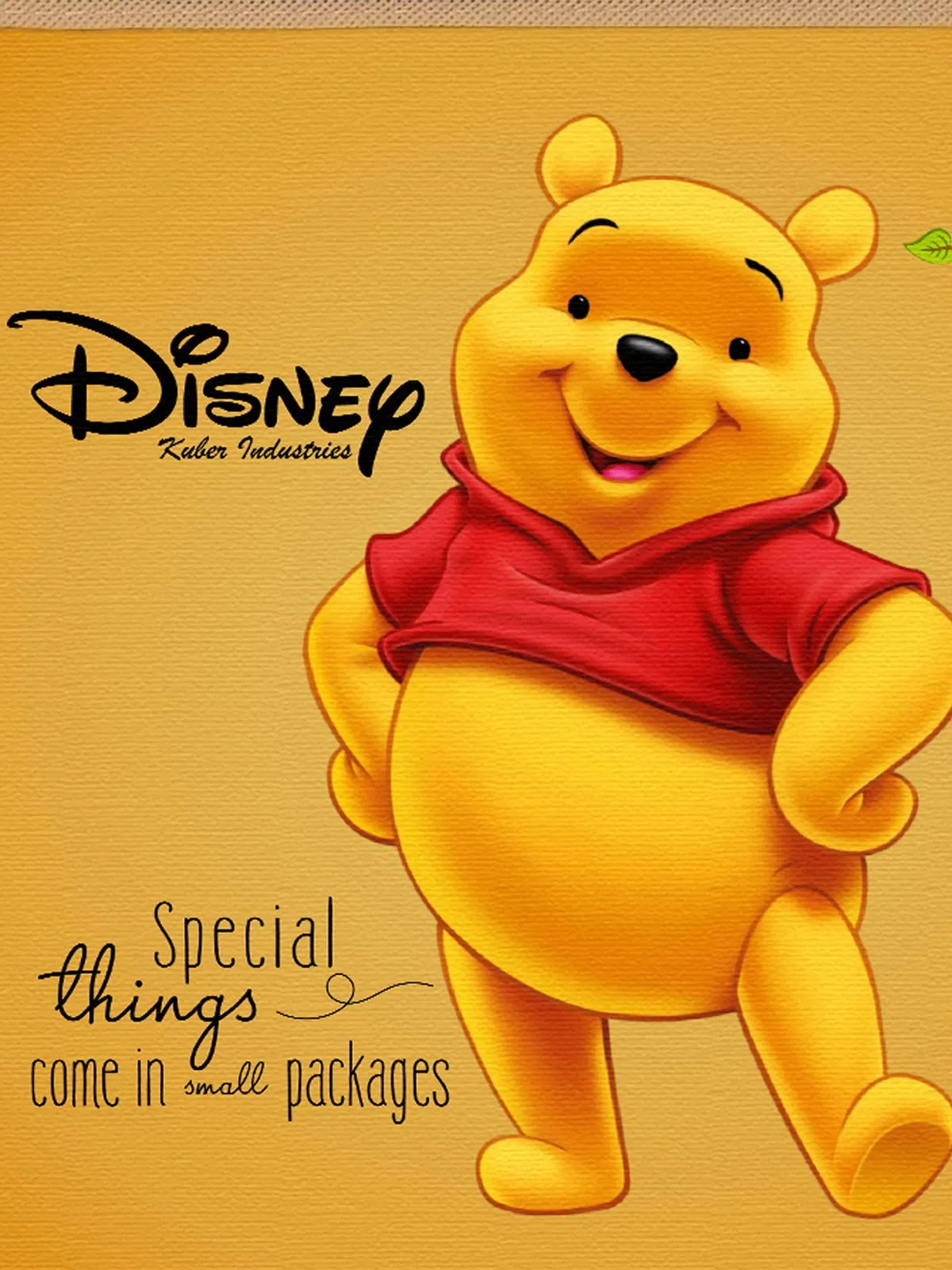Kuber Industries Storage Box|Toy Box Storage For Kids|Foldable Storage Box| Disney Winnie The Pooh Print|Easily Collapsible (Brown)