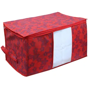 Kuber Industries Underbed Storage Bag, Storage Organiser, Blanket Cover Set of 1 - Maroon, Extra Large Size, CTKUBM17