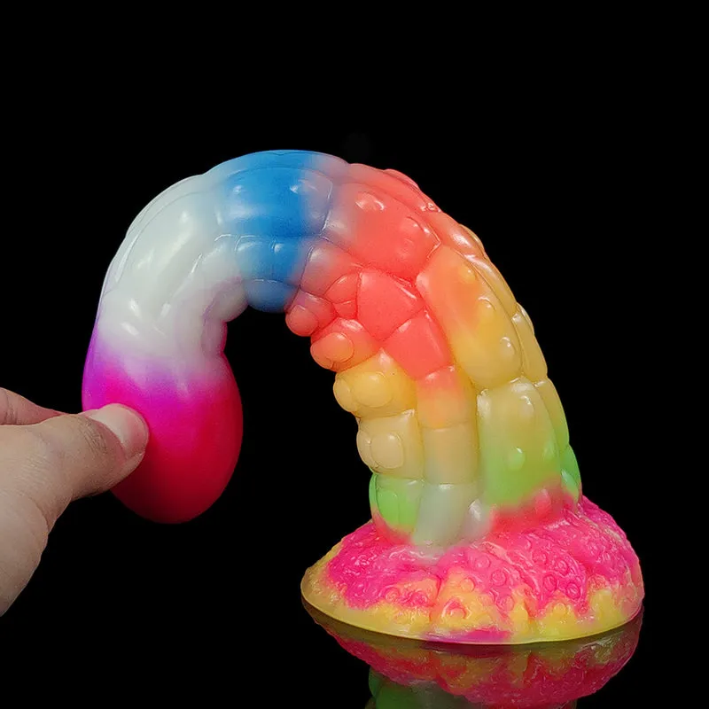 Large Cone Silicone Luminous Colorful Dildo