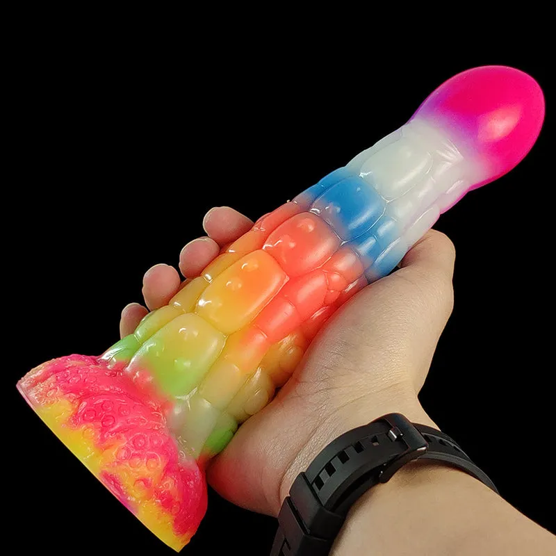 Large Cone Silicone Luminous Colorful Dildo