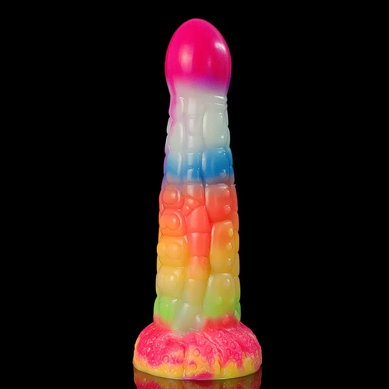 Large Cone Silicone Luminous Colorful Dildo