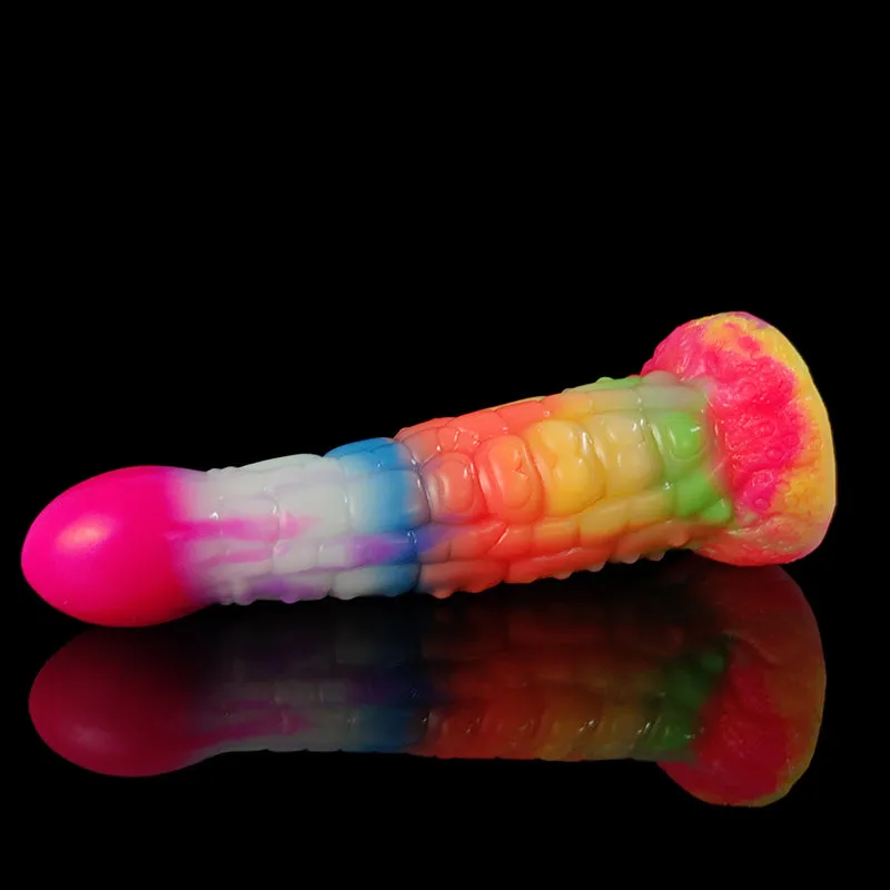 Large Cone Silicone Luminous Colorful Dildo
