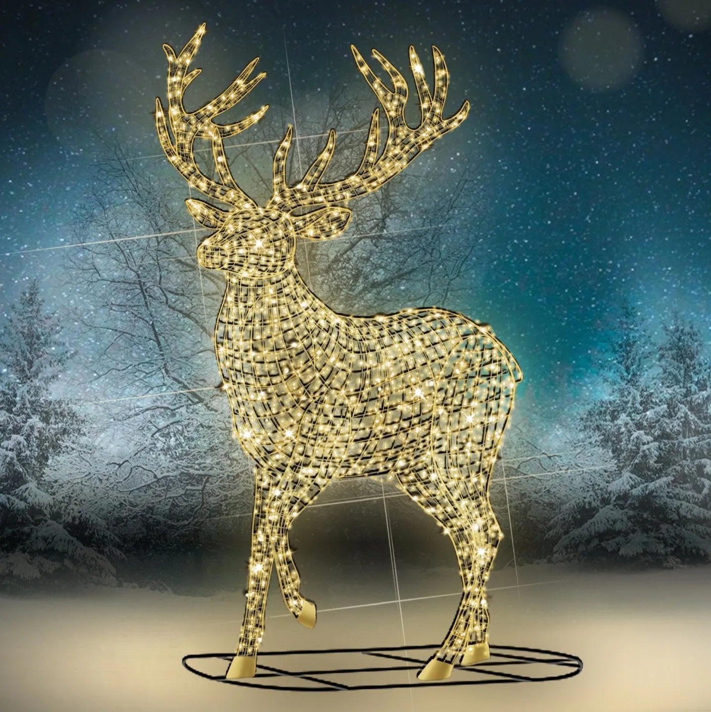 LARGE LED REINDEER