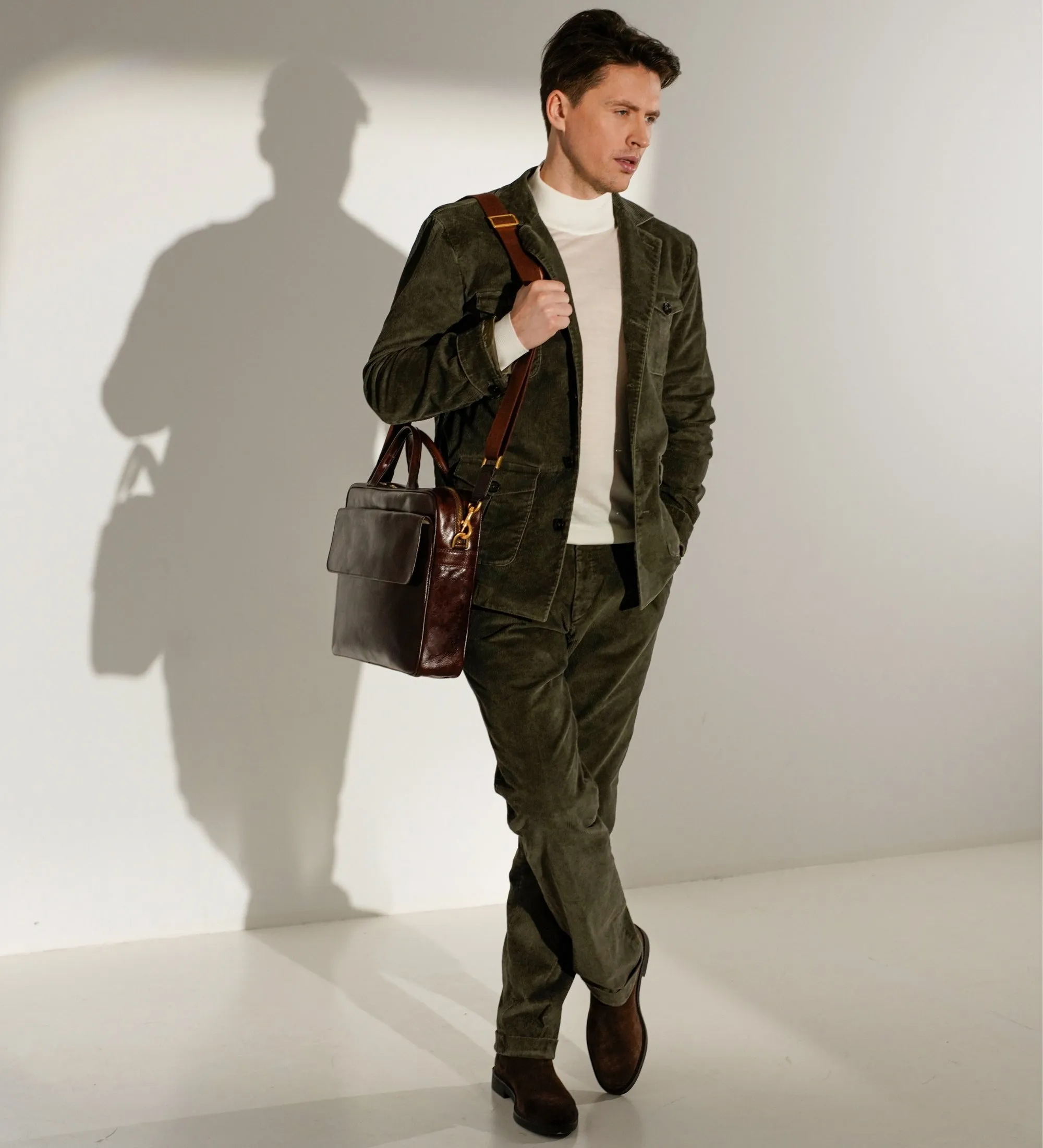 Leather Briefcase Laptop Bag - The Sheltering Sky
