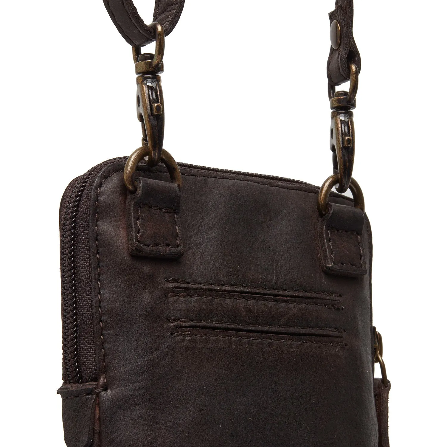 Leather Phone Pouch Brown Cuba