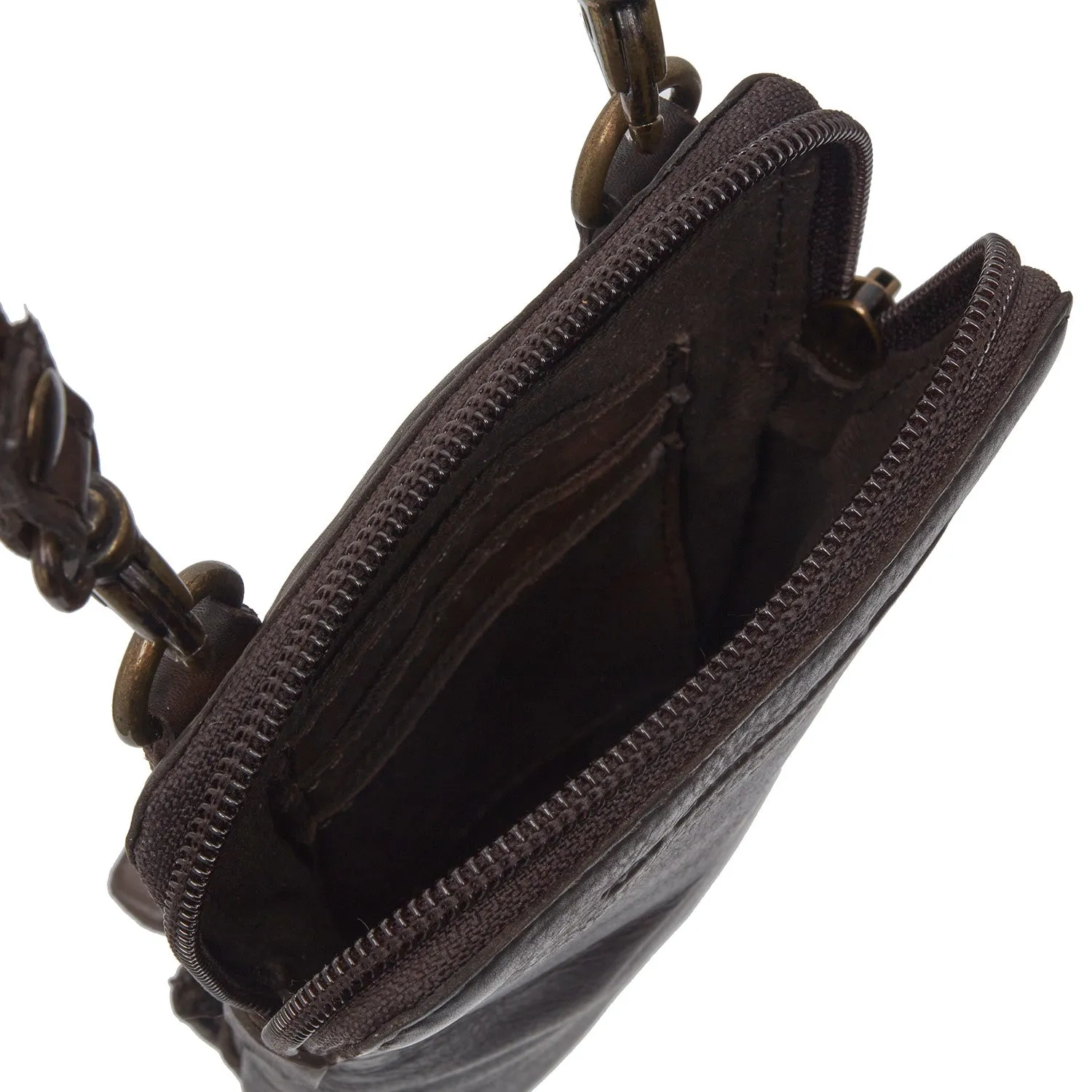 Leather Phone Pouch Brown Cuba