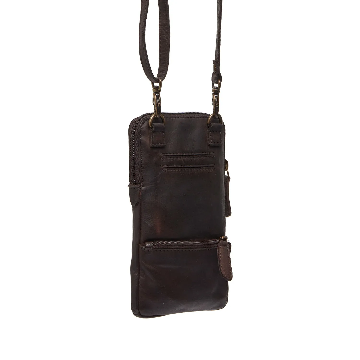 Leather Phone Pouch Brown Cuba