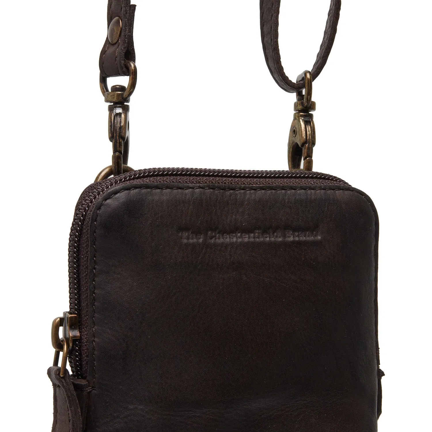 Leather Phone Pouch Brown Cuba