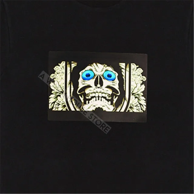 LED Badge Glowing Badges on Backpack Neon Party Glow Clothing Accessories Luminous Clothes Props patches Cotillon for Rave Tees