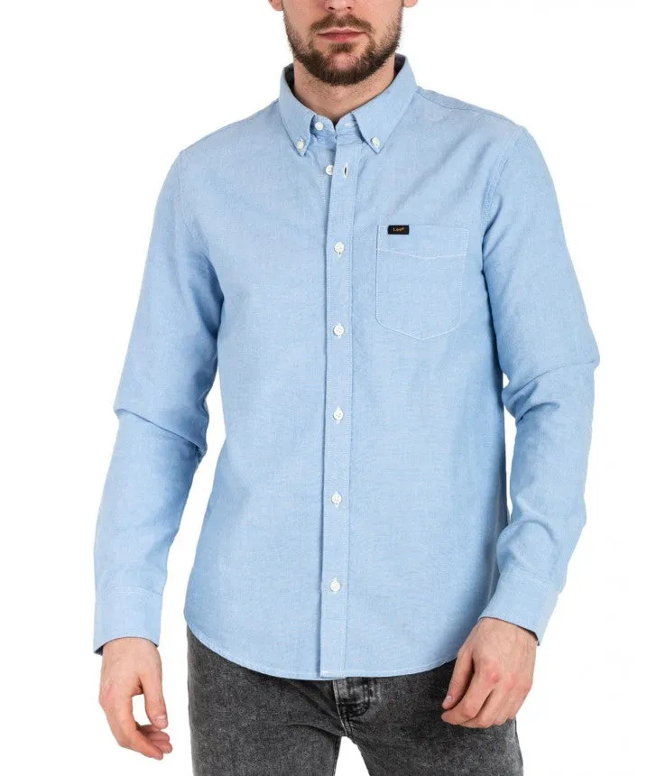 Lee Camicia da uomo manica lunga Button Down L880KUA29 prep blue
