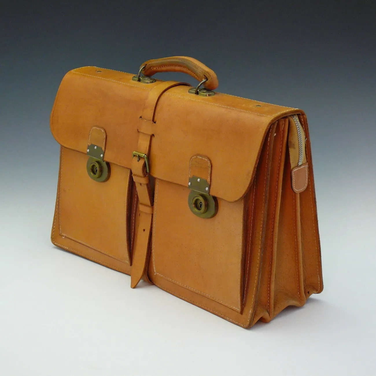 Light Tan Leather Briefcase