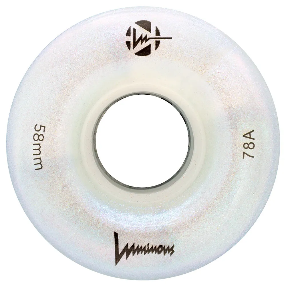Luminous 58mm LED Glitter Light Up Quad Wheels - 4pack